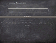 Tablet Screenshot of marraigebuilders.com